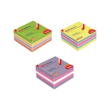 Noki Memo Neon Yapışkanlı Küp Blok 75 x 75 mm 3'lü Gizemli-Havai-Ebruli