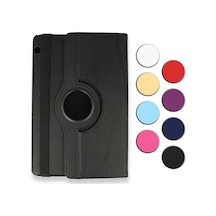 Huawei Uyumlu Mediapad T3 10" 360 Derece Döner Standlı Tablet Kılıf - Siyah