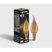 Panasonic Filament Ampul Mum Tipi E14 Flame 4w 360lm 2000k Gold Sıcak Sarı Işık