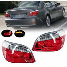 Bmw E60 Lci 2008-2010 Kırmızı Beyaz Ledli Arka Stop