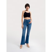 Flare Regular Fit Kadın Pantolon Denim