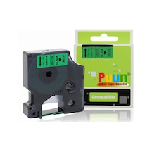 Puun Dymo D1 45019 12mmX7m Yeşil üzeri Siyah 720590 Uyumlu şerit