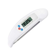 Ulzyvf Anında Okumalı Katlanır Su Geçirmez Yemek Termometresi - Bbq, Fırın, Mutfak İçin Beyaz Beyaz