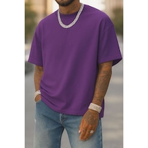Bnrq8 Unisex Tişört Mor