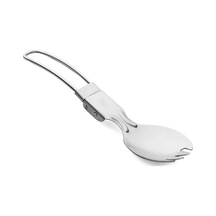 Bloomnest Kamp Mutfak Seti, Katlanabilir Spork, Ocaklı Tencereler, Piknik Bezi, Dağ Yürüyüşü & Seyahat İçin Gümüş Küçük Çatal Seti Gümüş