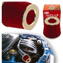 Carub Ses ve Perans  Açık Hava Filtresi +6 Hp Kırmızı Aparatlı Üniversal (00) (ŞüsCarOto Aksesuar)