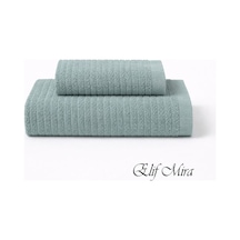 2 Parça Banyo Havlusu Seti Pamuklu Şeyma 70x140 + 50x85 Cm Yeşil