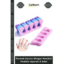 Özel Üretim Profesyonel Kaliteli Yumuşak Renkli Parmak Ayırıcı Sünger Manikür Pedikür Aparatı 5 Adet