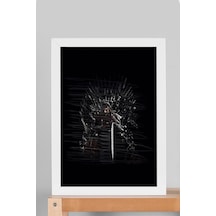 Ned Stark Iron Throne Çerçeveli Tablo Game Of Thrones - Estetik Poster