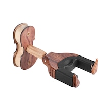 Xindoker "duvar Askılı Keman/viyola Tutucu - Otomatik Kilitli, Çizilmeye Karşı Kauçuk Koruma" Gül Ağacı Rengi