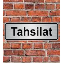 10X20 Cm Tahsilat Yazılı Metal Yönlendirme Levhası