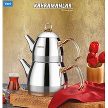 Kahramanlar 1036-g Roma Gold Çaydanlık Mini Çelik