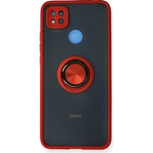 Uryport Xiaomi Redmi 9c Kılıf Montreal Yüzüklü Silikon Kapak - Kırmızı