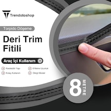 8 Metre Deri Trim Fitili Siyah