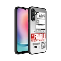 Galaxy Uyumlu A14 Kılıf Aynalı Desenli Kamera Korumalı Parlak Klfs Mirror Kapak - Fragile Fragile