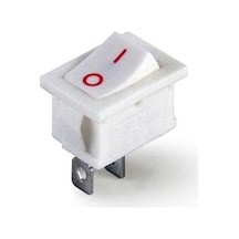 Switch - "120B" - Beyaz Kare On/Off Anahtar - Işıksız - 2 Pin