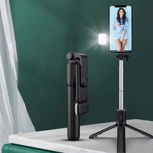 Kendiliğinden Led Işıklı Kumandalı Uzayabilen Selfie Çubuğu,masa Üstü Tripod 4915