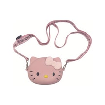 Hello Kitty Melody Charm - Çok Güzel Crossbody Bozuk Para Çantası Çanta, Dayanıklı Silikon Omuz Çantası Pembe