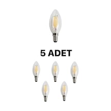 Cata Ct-4063 Edison Led Buji Ampul 7w Günışığı Sarı - 5 Li Paket