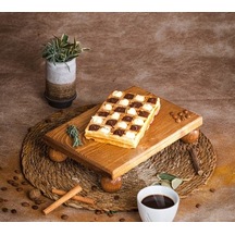 Justwood Risus Top Ayaklı 17x30 Cm Ahşap Dikdörtgen Pasta Sunum S