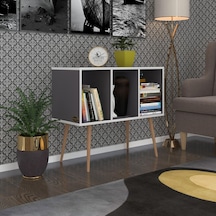 Kenzlife Komodin Adberilgen Gri 74 90 39 Ahşap Ayaklı Komidin Kitaplık Cordoba