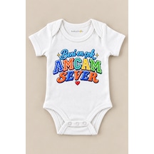 Babylimon Beni En Çok Amcam Sever Beyaz Kısa Kollu Çıtçıtlı Bebek Zıbını Beyaz - 930083725 Beyaz