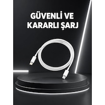 Dayanıklı Tpe Lightning Kablo 30w Hızlı Şarj Ve Veri Transferi Beyaz