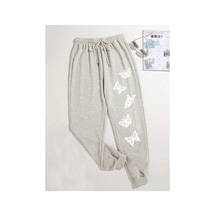 Tarzsokak Butterfly Print Tie Waist 4 Mevsim Eşofman Bej