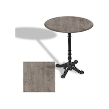 Çipa 1004 Döküm Ayak Yuvarlak Masa Çap 60cm - Werzalit, Wermodin Ve Allzalit Tabla - Kahve Oxid Çok Renkli