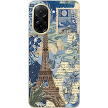 Redmi A5 Uyumlu Paris Ve Eyfel Kulesi Baskılı Silikon Kılıf Renkli