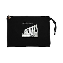 10 Kasım Kalbimizdesin Siyah Clutch Astarlı Cüzdan / El Çantası