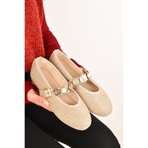 Kadın Günlük Babet Tokalı Ayarlanabilir Hafif Rahat Ayakkabı Füme