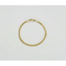 14k Gold Plated İtalyan Nova Hasır Bileklik Gold