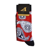 A Classe Şal Desenli Erkek Çorap Kırmızı