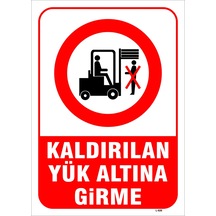 Kaldırılan Yükün Altında Durma Levhası Levha Vim 014 25x35 Cm Galvaniz Saç 0,4 Mm