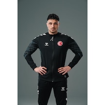 Hummel Milli Takım Line Kamp Eşofman Üstü Siyah