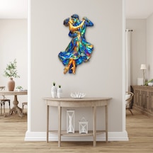 Mozaik Desenli Dans Eden Çift - Metal Tablo - Dec0271 47 X 80 Cm Çok Renkli