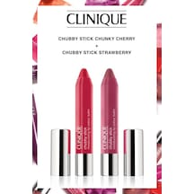 Clinique Chubby Stick Kalem Ruj Chunky Cherry + Super Strawberry 2'li