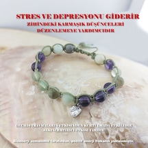 Vaoov 925 Ayar Gümüş Doğal Taşlı  Ve Depresyona Karşı  Bilekliği