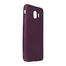 Newface Samsung Galaxy J4 Kılıf First Silikon - Mürdüm