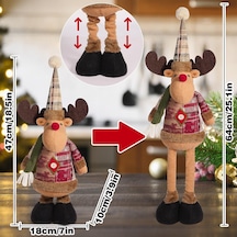 Yılbaşı Yeniyıl Dekorasyonu 60cm Uzayabilen Ren Geyiği Yılbaşı Masası Dekorasyonu Geyik 1 Adet