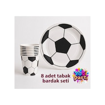 Bjk Baskılı Uyumlu Taraftar Tabak Bardak Set 8 Li Siyah Tüm Yaşlar