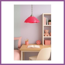 Bezos Fuşya Akrilik Avize Soft Pembe Modern Aydınlatma 35x35x12 Cm Rengaren