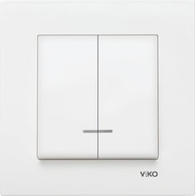 Viko Karre Beyaz Işıklı Komütatör Çerçeveli - 90967050