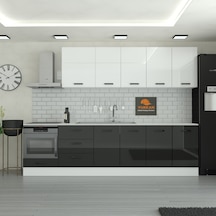 295 Cm Mutfak Dolabı Mdf Kapak Tezgah Dahil Yrkn295 99 Siyah 295 Cm Mutfak Dolabı Mdf Kapak Tezgah Dahil Yrkn295 99 Siyah