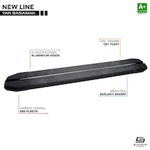 Mercedes Citan Uzun Şase Newline Siyah Yan Basamak 229 Cm 2012 Üz