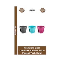Premium Opal Yuvarlak Balkon Saksı Peyzaj Tarh Hobi