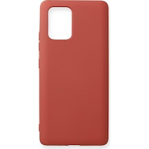 Zengemtx Newface Samsung Uyumlu Galaxy A91 / S10 Lite Kılıf Nano İçi Kadife Silikon - Kiremit