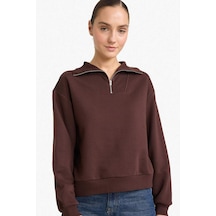 Defacto Regular Fit Yarım Fermuarlı Balıkçı Yaka Basic Düz Sweatshirt G4761ax25wnbn267 Kahve-bn267 Defacto Regular Fit Yarım Fermuarlı Balıkçı Yaka Basic Düz Sweatshirt G4761ax25wnbn267 Kahve-bn267