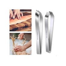 2 Parça Balık Kılçığı Cımbız Sarımsak Pense, Çok Amaçlı Kullanımı Kolay Şef Süsleme Aracı Koparma